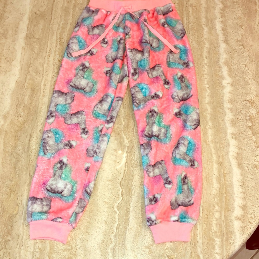 Justice fleece pajama Bottoms 10, new without tags